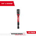 Milwaukee 49-66-0532 SHOCKWAVE Impact Duty 1/4" x 2-9/16" Magnetic Nut Driver 10PK - Ace Tool Group - Milwaukee