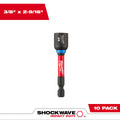 Milwaukee 49-66-0535 SHOCKWAVE Impact Duty 3/8" x 2-9/16" Magnetic Nut Driver 10PK - Ace Tool Group - Milwaukee