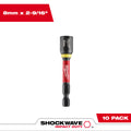 Milwaukee 49-66-0708 SHOCKWAVE Impact Duty 8MM x 2-9/16" Magnetic Nut Driver 10PK - Ace Tool Group - Milwaukee