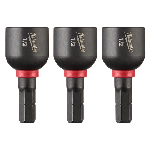 Milwaukee 49-66-4517 SHOCKWAVE Impact Duty 1/2" Insert Magnetic Nut Driver 3PK - Ace Tool Group - Milwaukee