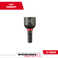 Milwaukee 49-66-4517 SHOCKWAVE Impact Duty 1/2" Insert Magnetic Nut Driver 3PK - Ace Tool Group - Milwaukee