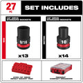 Milwaukee 49-66-6804 SHOCKWAVE Impact Duty Socket 1/2" Dr 27PC MM PACKOUT  Set - Ace Tool Group - Milwaukee