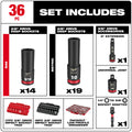 Milwaukee 49-66-6805 SHOCKWAVE Impact Duty Socket 3/8" Dr 36PC PACKOUT  Set - Ace Tool Group - Milwaukee