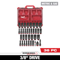 Milwaukee 49-66-6805 SHOCKWAVE Impact Duty Socket 3/8" Dr 36PC PACKOUT  Set - Ace Tool Group - Milwaukee