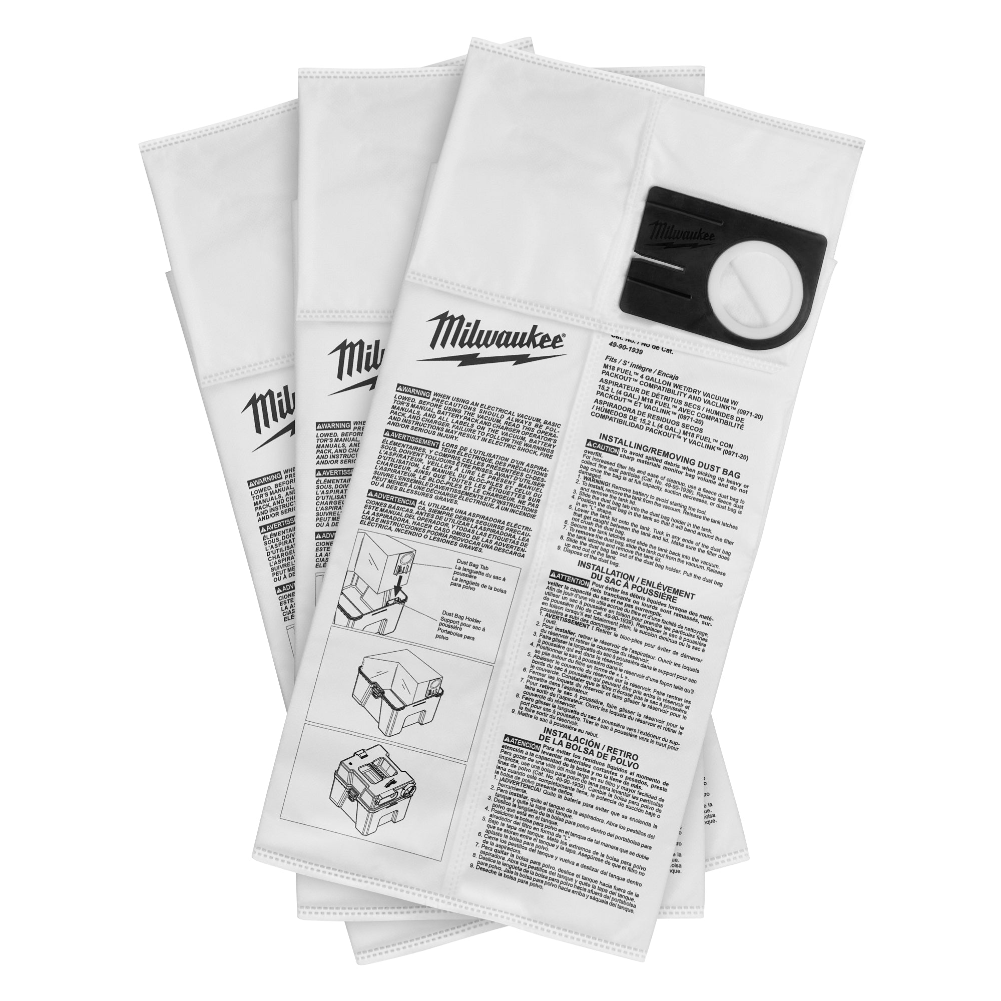 Fleece Dust Bags (3 PK) - 4 Gallon