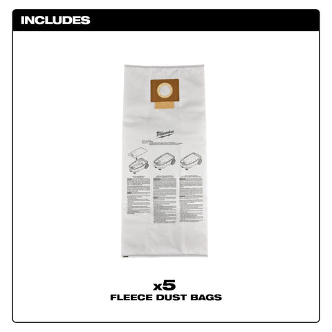 Fleece Dust Bags (5PK) - Ace Tool Group - Milwaukee