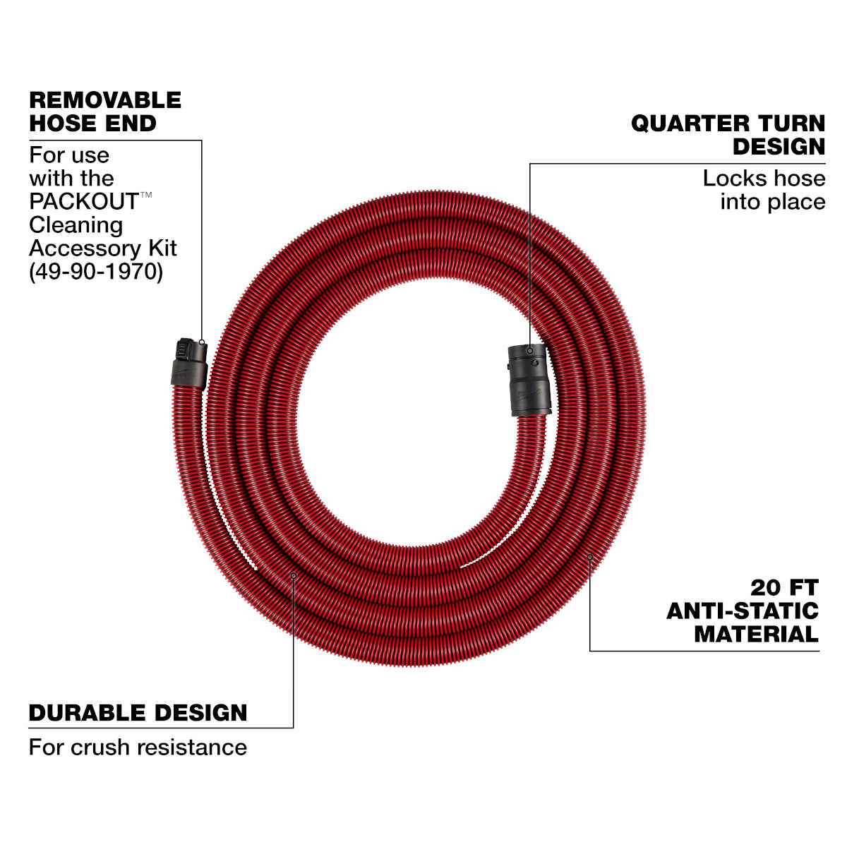 20' Accessory Hose - Ace Tool Group - Milwaukee