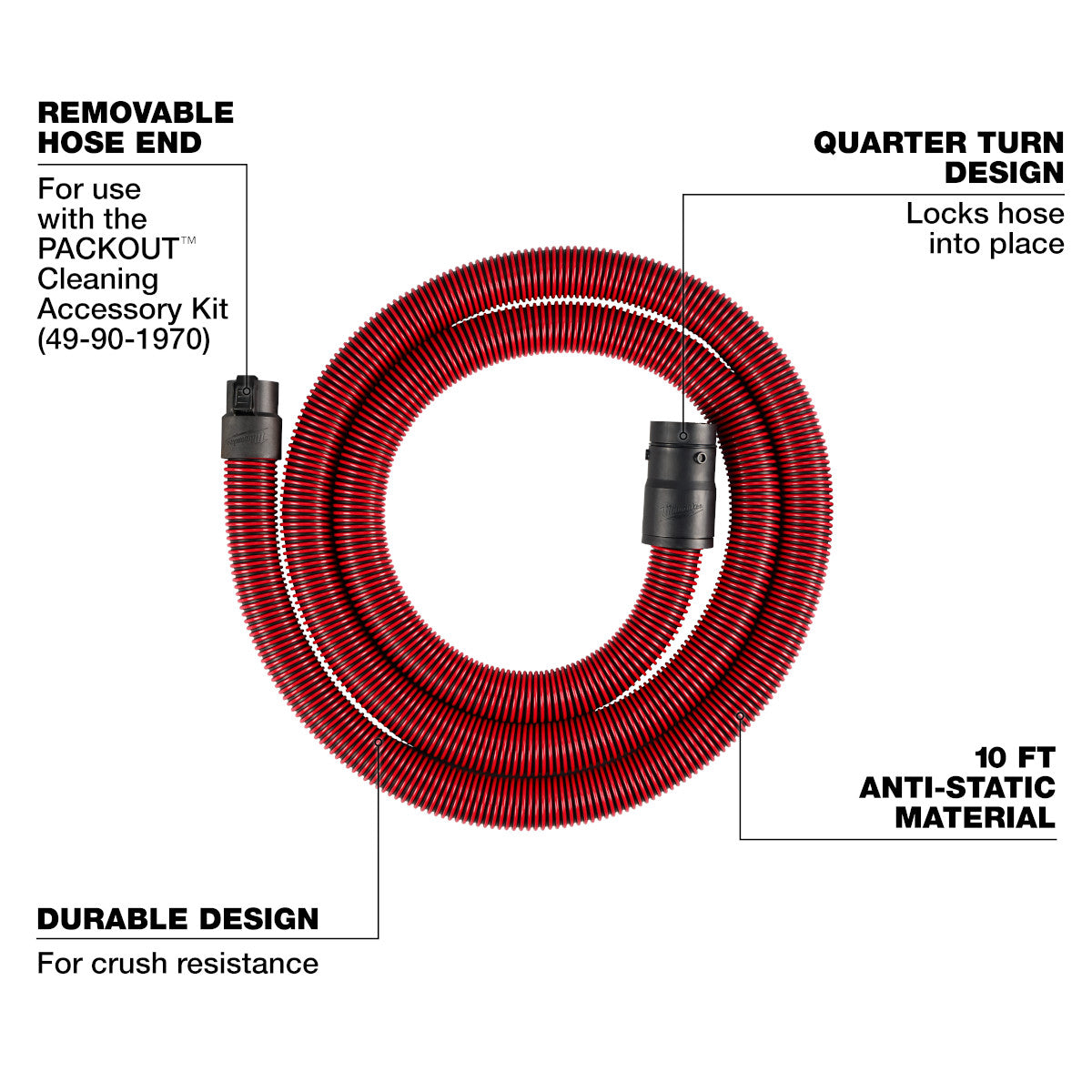 10' Accessory Hose - Ace Tool Group - Milwaukee