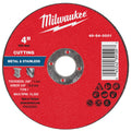 Milwaukee 49-94-0001 4" x .040" x 5/8" Metal Cut Off Wheel -Type 1 - Ace Tool Group - Milwaukee Tool