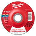 Milwaukee 49-94-0107 4-1/2" x .045" x 7/8" Performance+ Metal Cut Off Wheel - Type 27 - Ace Tool Group - Milwaukee Tool