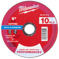 Milwaukee 49-94-0111 5" x .045" x 7/8" Performance+ Metal Cut Off Wheel - Type 1 - 10pk - Ace Tool Group - Milwaukee Tool