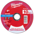 Milwaukee 49-94-0111 5" x .045" x 7/8" Performance+ Metal Cut Off Wheel - Type 1 - 10pk - Ace Tool Group - Milwaukee Tool