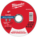 Milwaukee 49-94-0115 5" x .045" x 7/8" Performance+ Metal Cut Off Wheel - Type 1 - Ace Tool Group - Milwaukee Tool