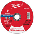 Milwaukee 49-94-0123 6" x .045" x 7/8" Performance+ Metal Cut Off Wheel - Type 1 - Ace Tool Group - Milwaukee Tool