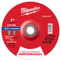 Milwaukee 49-94-0137 7" x 3/32" x 7/8" Performance+ Metal Cut Off Wheel - Type 27 - Ace Tool Group - Milwaukee Tool