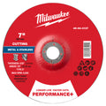 Milwaukee 49-94-0137 7" x 3/32" x 7/8" Performance+ Metal Cut Off Wheel - Type 27 - Ace Tool Group - Milwaukee Tool