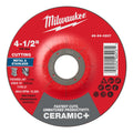 Milwaukee 49-94-0207 4-1/2" x .045" x 7/8" Ceramic+ Metal Cut Off Wheel -Type 27 - Ace Tool Group - Milwaukee Tool