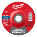 Milwaukee 49-94-0217 5" x .045" x 7/8" Ceramic+ Metal Cut Off Wheel -Type 27 - Ace Tool Group - Milwaukee Tool