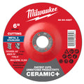 Milwaukee 49-94-0227 6" x .045" x 7/8" Ceramic+ Metal Cut Off Wheel -Type 27 - Ace Tool Group - Milwaukee Tool