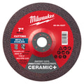 Milwaukee 49-94-0237 7" x 3/32" x 7/8" Ceramic+ Metal Cut Off Wheel -Type 27 - Ace Tool Group - Milwaukee Tool