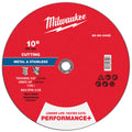 Milwaukee 49-94-0445 10" x 3/32" x 5/8" Performance+ Metal Cut Off Wheel - Type 1 - Ace Tool Group - Milwaukee Tool