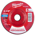 Milwaukee 49-94-0601 4-1/2" x 1/4" x 7/8" Performance+ Metal Grinding Wheel - Type 27 - 5pk - Ace Tool Group - Milwaukee Tool
