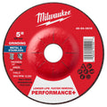 Milwaukee 49-94-0615 5" x 1/4" x 7/8" Performance+ Metal Grinding  Wheel - Type 27 - Ace Tool Group - Milwaukee Tool