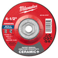 Milwaukee 49-94-0707 4-1/2" x 1/4" x 5/8"-11 Ceramic+ Metal Grinding Wheel - Type 27 - Ace Tool Group - Milwaukee Tool