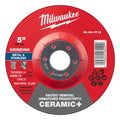 Milwaukee 49-94-0713 5" x 1/4" x 7/8" Ceramic+ Metal Grinding  Wheel - Type 27 - Ace Tool Group - Milwaukee Tool