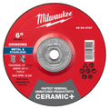 Milwaukee 49-94-0727 6" x 1/4" x 5/8"-11 Ceramic+ Metal Grinding Wheel - Type 27 - Ace Tool Group - Milwaukee Tool
