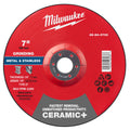 Milwaukee 49-94-0733 7" x 1/4" x 7/8" Ceramic+ Metal Grinding Wheel - Type 27 - Ace Tool Group - Milwaukee Tool