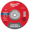 Milwaukee 49-94-0737 7" x 1/4" x 5/8"-11 Ceramic+ Metal Grinding Wheel - Type 27 - Ace Tool Group - Milwaukee Tool