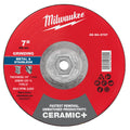 Milwaukee 49-94-0737 7" x 1/4" x 5/8"-11 Ceramic+ Metal Grinding Wheel - Type 27 - Ace Tool Group - Milwaukee Tool
