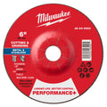 Milwaukee 49-94-0923 6" x 1/8" x 7/8" Performance+ Dual Metal Cut & Grind Wheel - Type 27 - Ace Tool Group - Milwaukee Tool