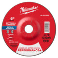 Milwaukee 49-94-0923 6" x 1/8" x 7/8" Performance+ Dual Metal Cut & Grind Wheel - Type 27 - Ace Tool Group - Milwaukee Tool
