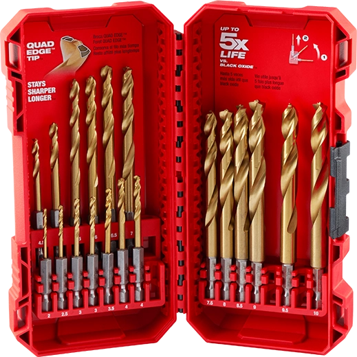 Milwaukee 48-89-4860 SHOCKWAVE Impact Duty RED HELIX Titanium Metric Drill Bit  Set - 19PC - Ace Tool Group - Milwaukee