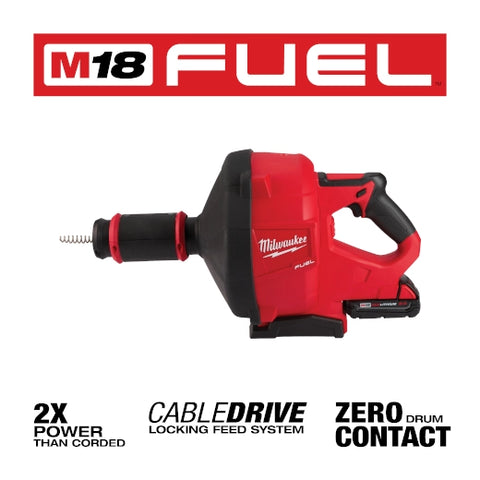 Milwaukee 2772A-21 M18 FUEL DRAIN SNAKE W/ CABLE-DRIVE KIT-A