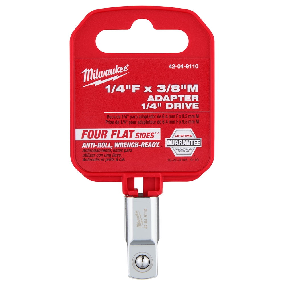 Milwaukee 42-04-9110 1/4" Drive 1/4"F X 3/8"M Adapter - Ace Tool Group - Milwaukee