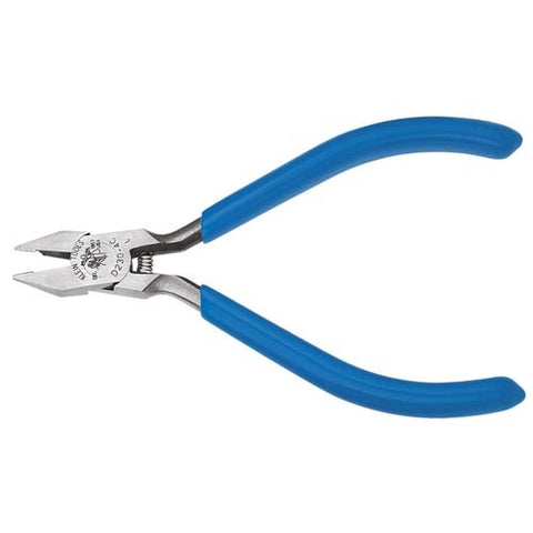 Klein Tools D230-4C 4'' (102 mm) Electronics Midget Diagonal-Cutting Pliers - Nickel Ribbon Wire Cutter - Ace Tool Group - Klein
