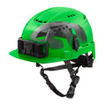 Milwaukee 48-73-1370 BOLT Green Front Brim Vented Safety Helmet with IMPACT ARMOR Liner (USA) - Type 2, Class C - Ace Tool Group - Milwaukee