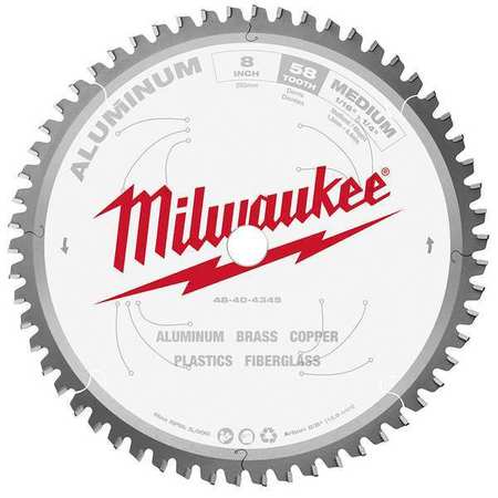 Milwaukee 48-40-4345 8" 58T Aluminum Cutting Circular Saw Blade (5/8" Arbor) - Ace Tool Group - Milwaukee