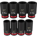Milwaukee 49-66-7018 8PCSHOCKWAVE Impact Duty 3/4" Drive SAE Deep 6 Point Socket Set - Ace Tool Group - Milwaukee