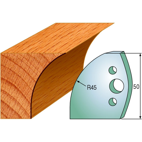 CMT 690.566 Pair of Profiled Knives for Shaper Cutters, 1-31/32-Inch Cutting Length, 5/32-Inch Thickness - Ace Tool Group - CMT
