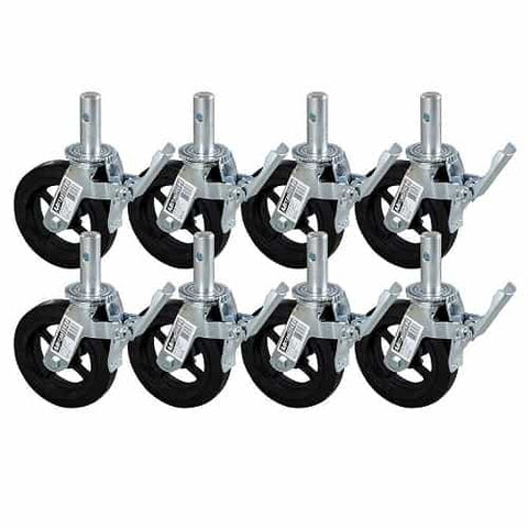 MetalTech M-MBC8K8 8'' Scaffold Caster Wheel (8-Pack) - Ace Tool Group - Metaltech