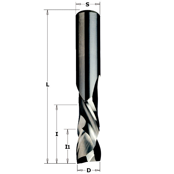 CMT 190.813.11 Solid Carbide Up/Downcut Spiral Mortising Bit, 3/8-Inch - Ace Tool Group - CMT
