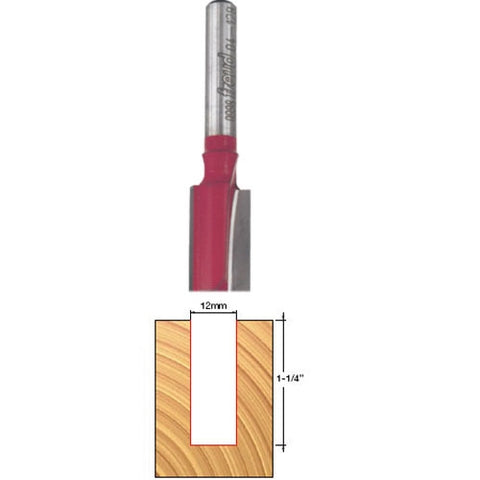 Freud Tools 12 (Dia.) Double Flute Straight Bit (Eclipse Grind) - Ace Tool Group - Freud