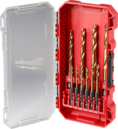 Milwaukee 48-89-4633 SHOCKWAVE RED HELIX Titanium Drill Bit Set -10 PC - Ace Tool Group - Milwaukee