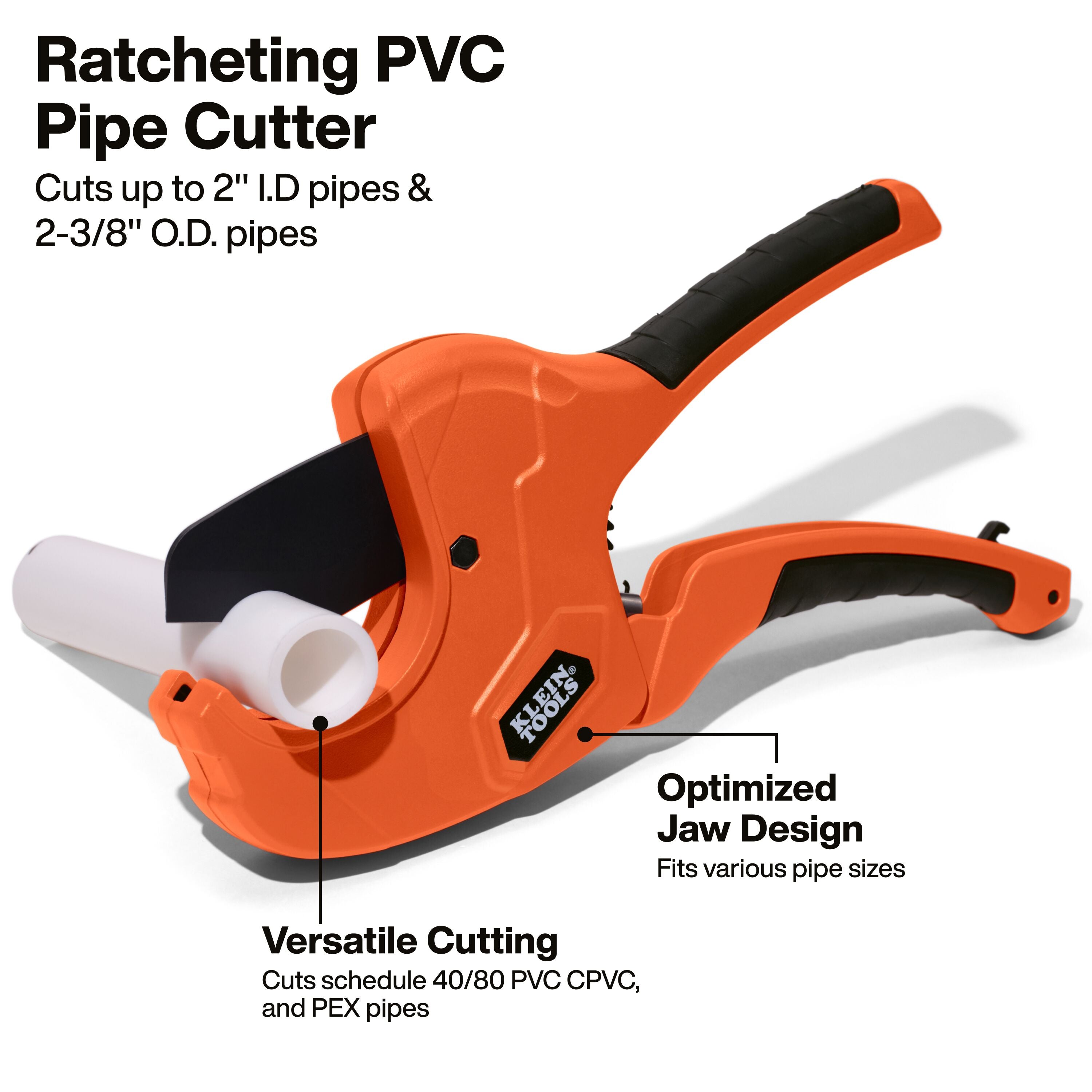 Klein 50080 2-Inch Ratcheting PVC Pipe Cutter