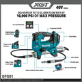 Makita GPG01Z 40V max XGT Brushless Cordless Grease Gun, Tool Only