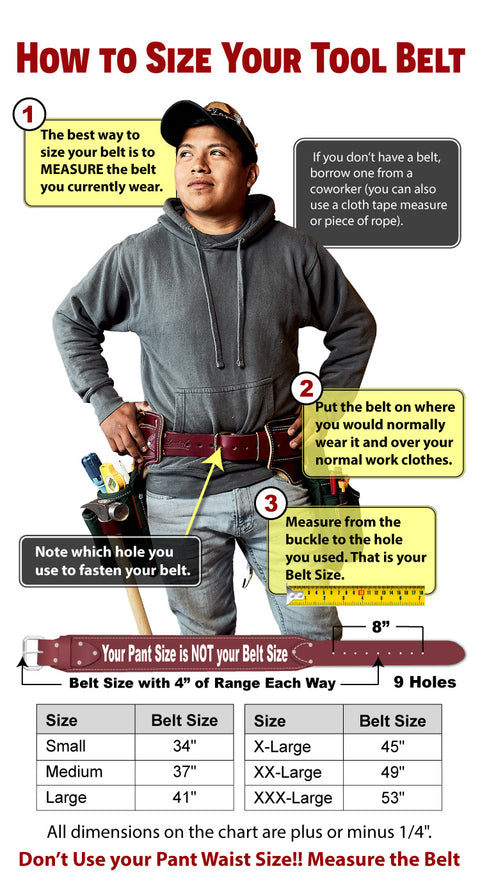 Occidental 5087 Framing Tool Belt Setup - Ace Tool Group - Occidental Leather